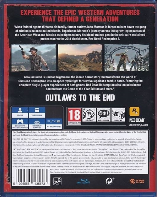 Red Dead Redemption - PS4 (A Grade) (Genbrug)